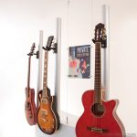 Guitars mounted to the wall with Gyford Hardware