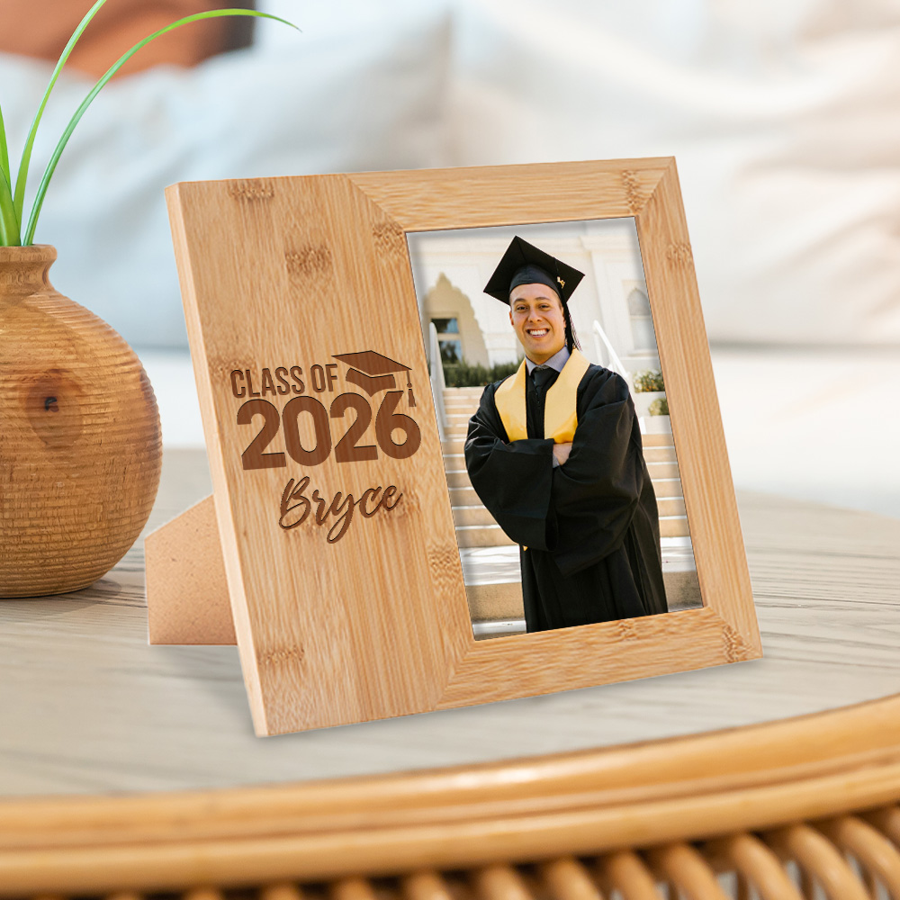 bamboo picture frame engraved for graduation