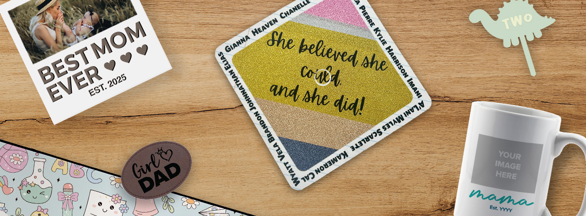 personalized products for the spring season sitting on a table