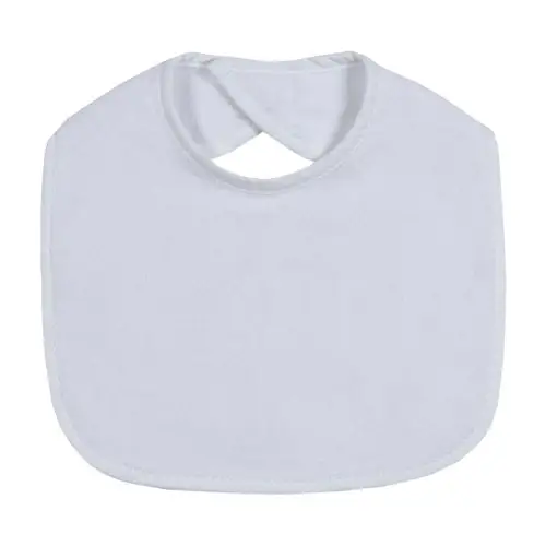 blank white baby bib