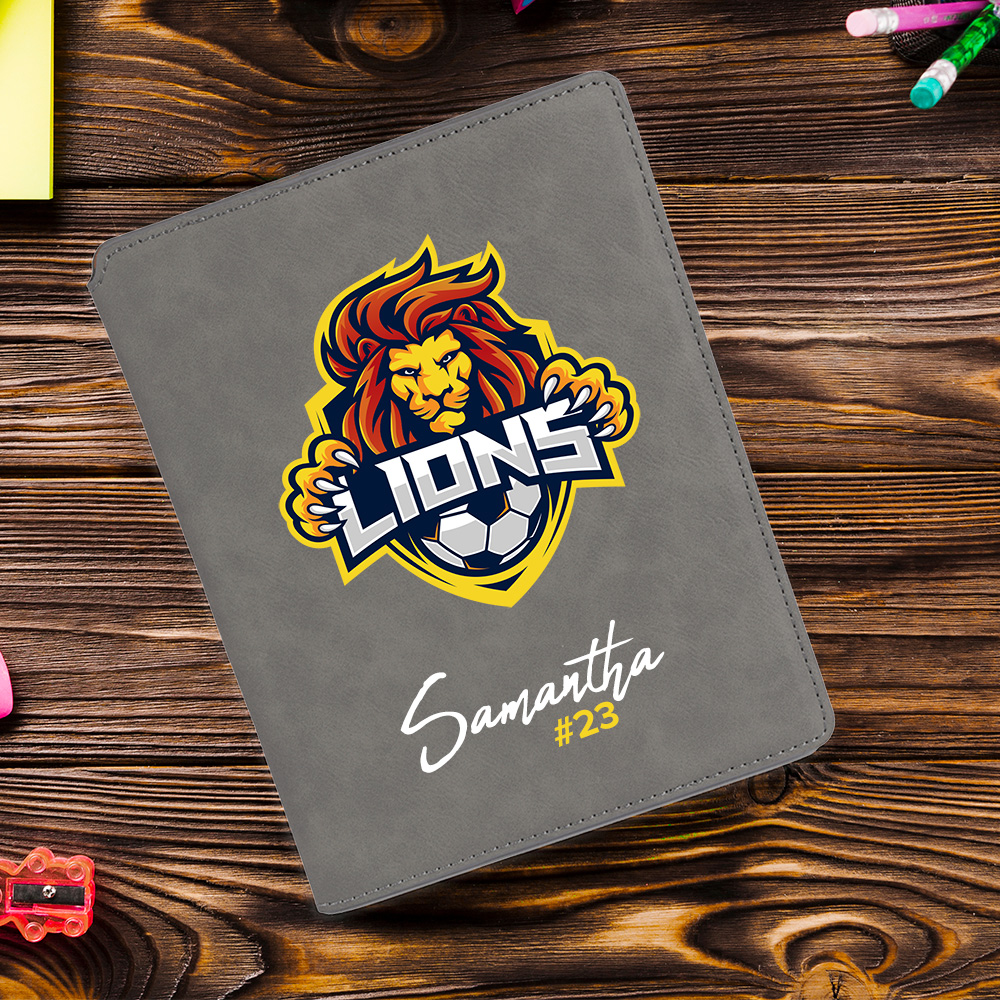 saddle collection portfolio uv printed mascot for school