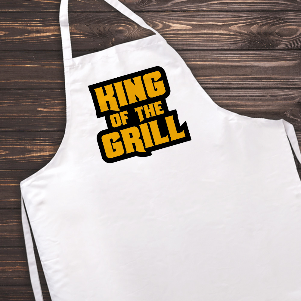 king of the grill sublimated apron for dad