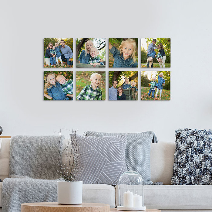 chromaluxe square wall tiles with sublimated photos