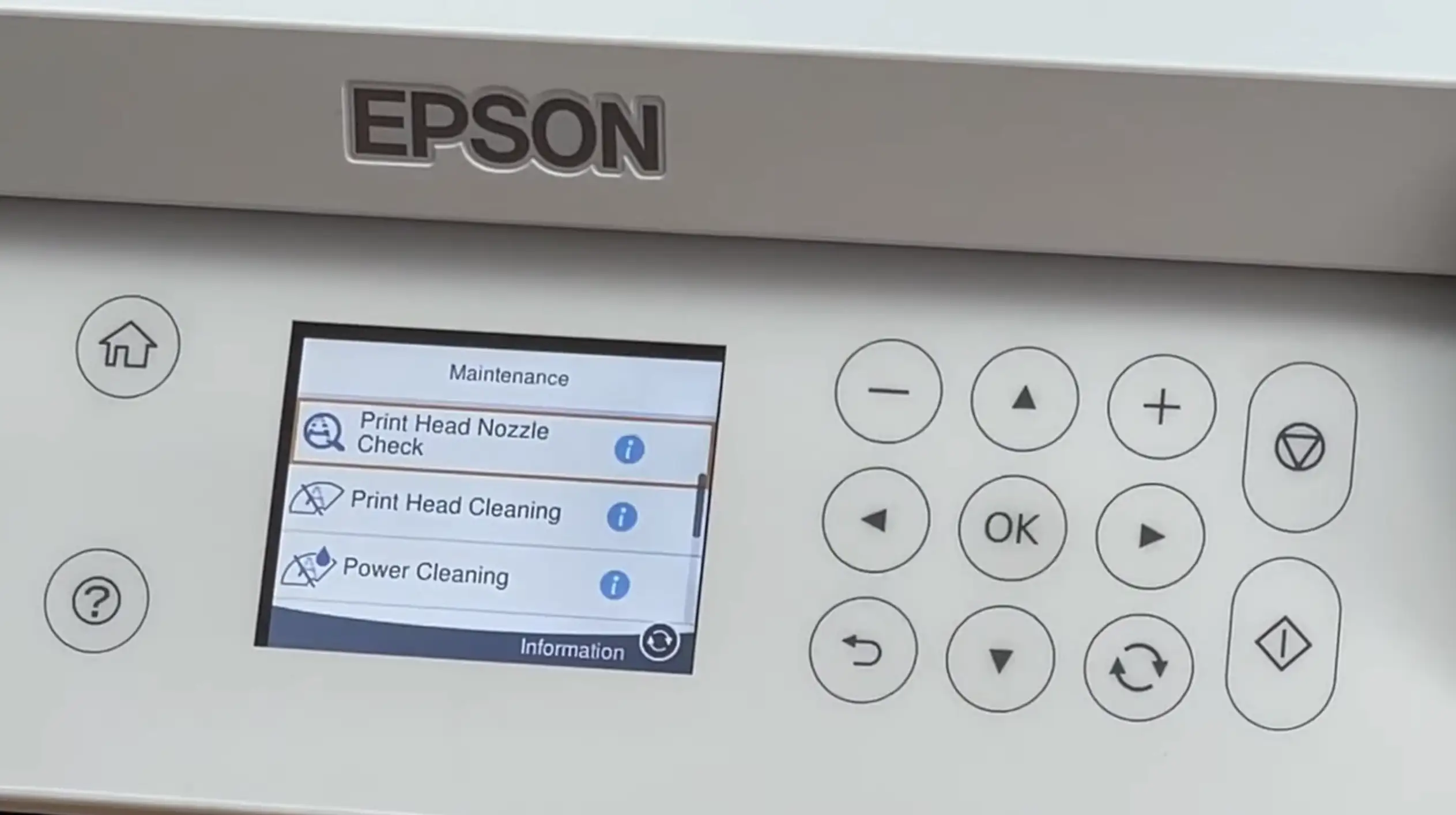 Epson SureColor F170 Control Panel Overview & Printer Settings
